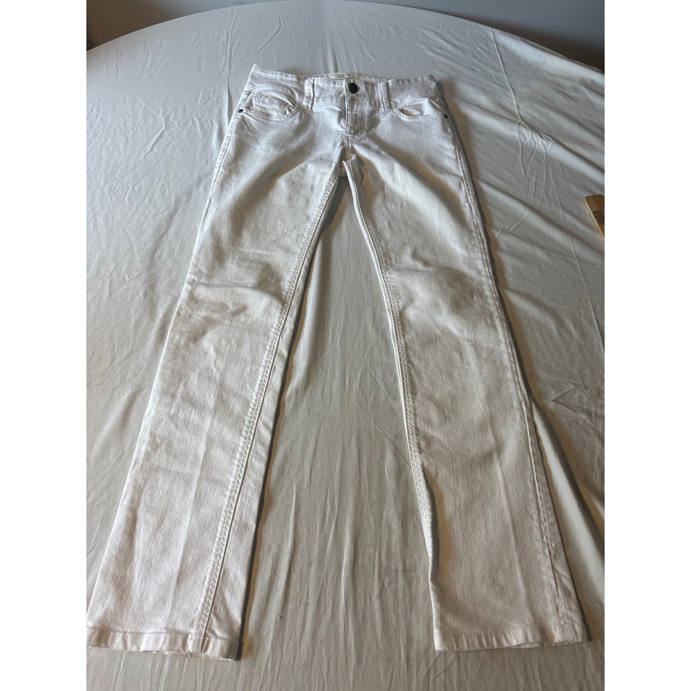 Cabi Jeans‎ Women 4 White Excellent Straight Leg Mid Rise Stretch Denim 2962